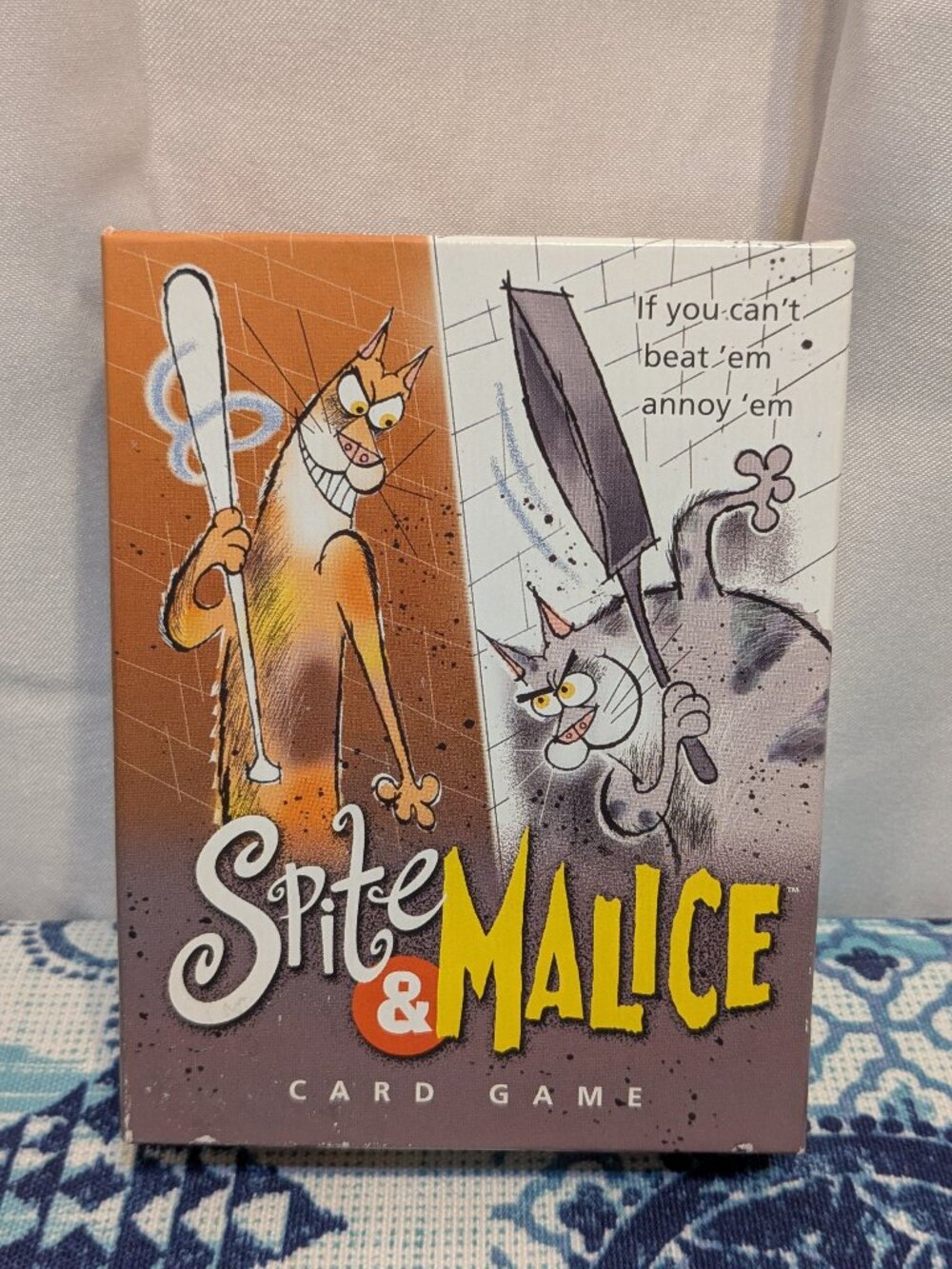 VTG 2002 Spite & Malice Card Game COMPLETE Parker Brothers Hasbro Cats Adult
